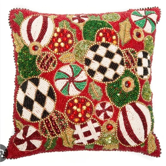NWT Mackenzie Childs Pillow OS - Picture 1 of 7